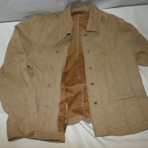 Chicos Size 1 Faux-Suede Blazer Jacket